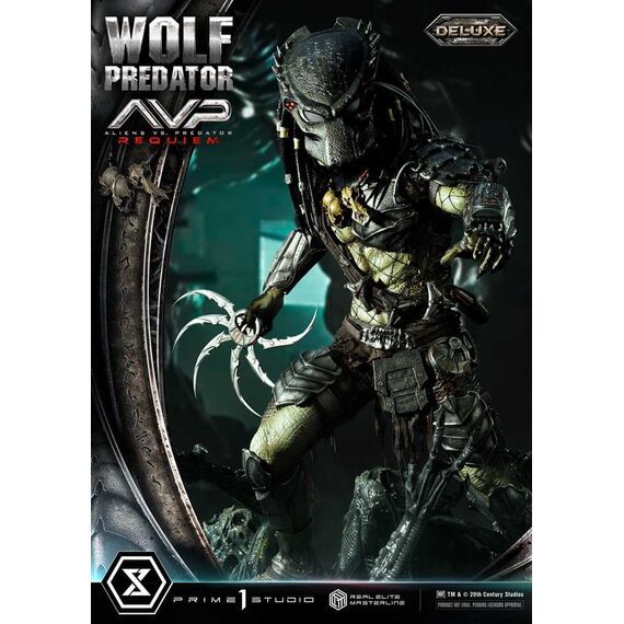 Alien vs. Predator Real Elite Masterline Series Statue 1/3 Requiem Wolf Predator Deluxe Ver. 95 cm