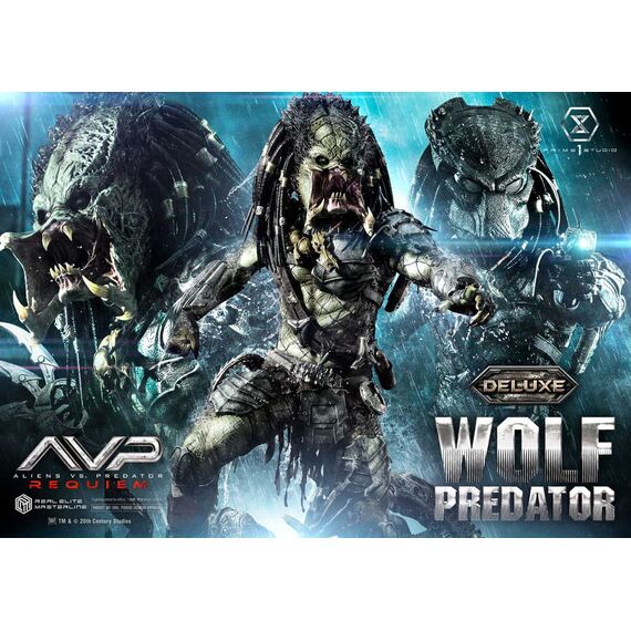 Alien vs. Predator Real Elite Masterline Series Statue 1/3 Requiem Wolf Predator Deluxe Bonus Ver. 95 cm