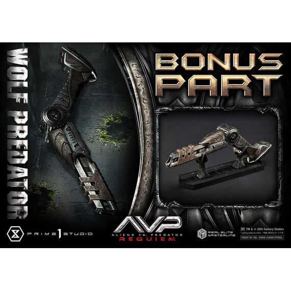 Alien vs. Predator Real Elite Masterline Series Statue 1/3 Requiem Wolf Predator Deluxe Bonus Ver. 95 cm