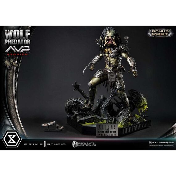 Alien vs. Predator Real Elite Masterline Series Statue 1/3 Requiem Wolf Predator Deluxe Bonus Ver. 95 cm