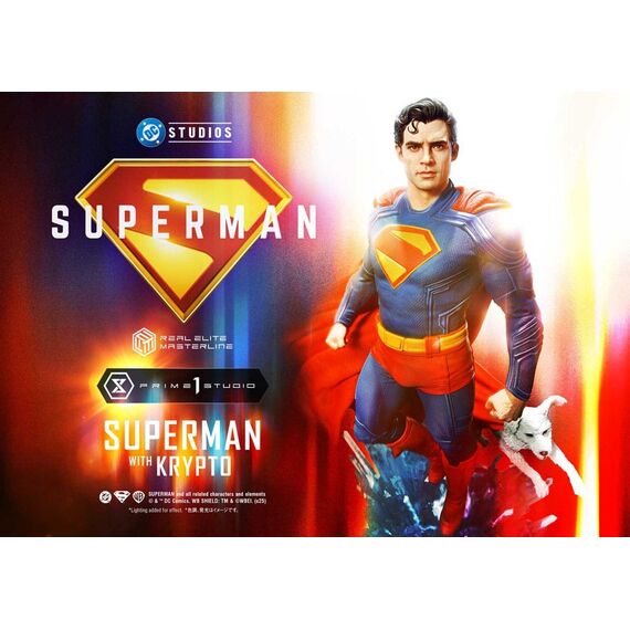 Superman (2025) Real Elite Masterline Series Statue 1/3 Superman with Krypto 95 cm