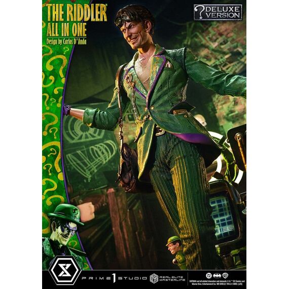 DC Comics Real Elite Masterline Series Statue 1/3 The Riddler All In One (Design by Carlos D'Anda) Deluxe Version 74 cm