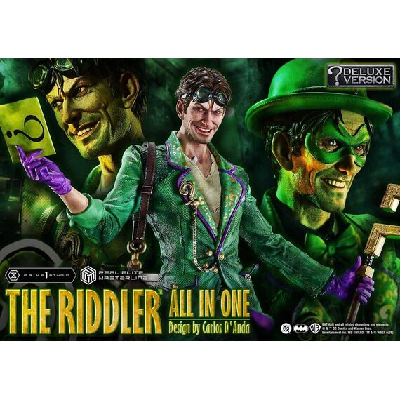 DC Comics Real Elite Masterline Series Statue 1/3 The Riddler All In One (Design by Carlos D'Anda) DX Bonus Version 74 cm