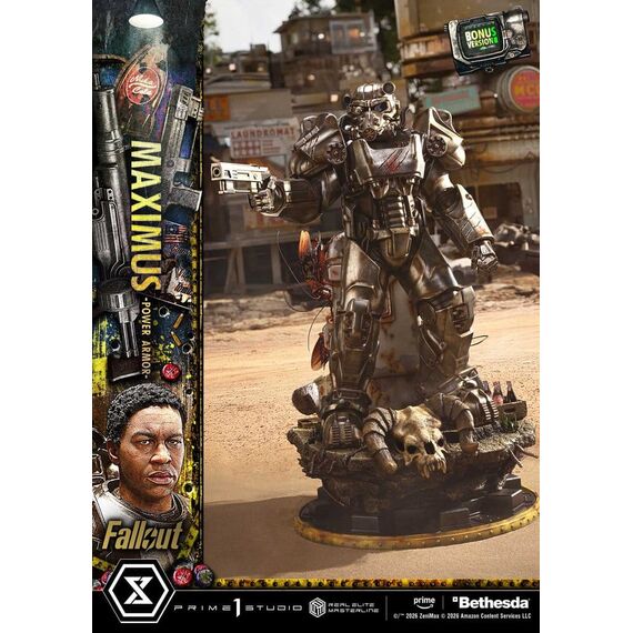 Fallout Real Elite Masterline Statue 1/4 Maximus Power Armor DX Bonus Version 67 cm