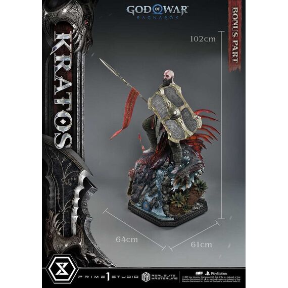 God of War: Ragnarok Real Elite Masterline Series Statue 1/3 Kratos Ultimate Bonus Version 95 cm