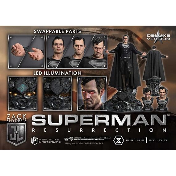 Zack Snyder's Justice League Real Elite Masterline Series Statue 1/3 Superman Resurrection Deluxe Ver. 95 cm