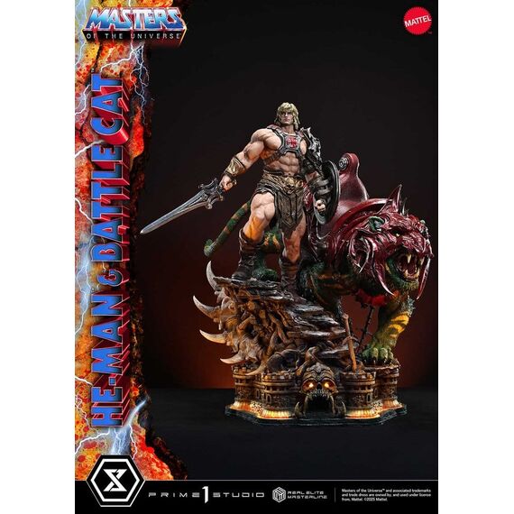 Masters of the Universe Real Elite Masterline Series Statue 1/4 He-Man & Battle Cat 86 cm
