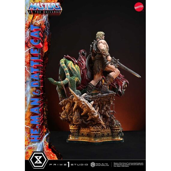Masters of the Universe Real Elite Masterline Series Statue 1/4 He-Man & Battle Cat 86 cm