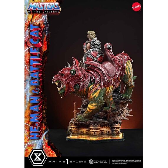 Masters of the Universe Real Elite Masterline Series Statue 1/4 He-Man & Battle Cat 86 cm