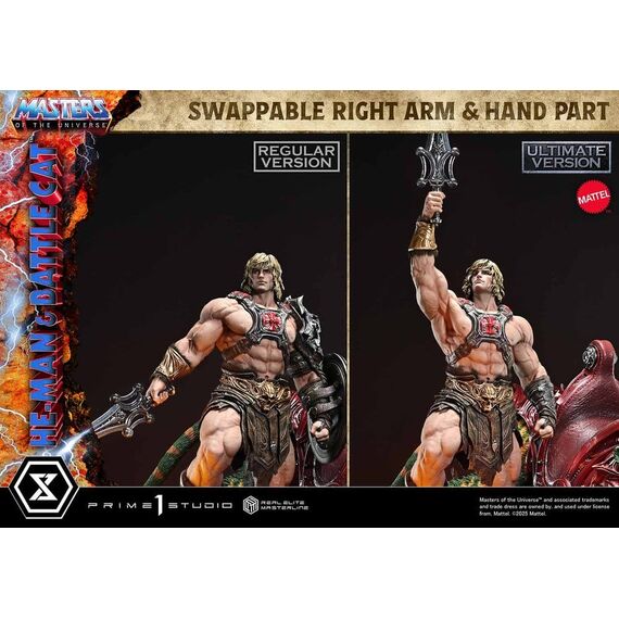 Masters of the Universe Real Elite Masterline Series Statue 1/4 He-Man & Battle Cat Ultimate Version 86 cm