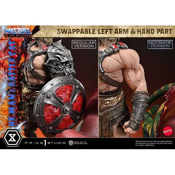 Masters of the Universe Real Elite Masterline Series Statue 1/4 He-Man & Battle Cat Ultimate Version 86 cm