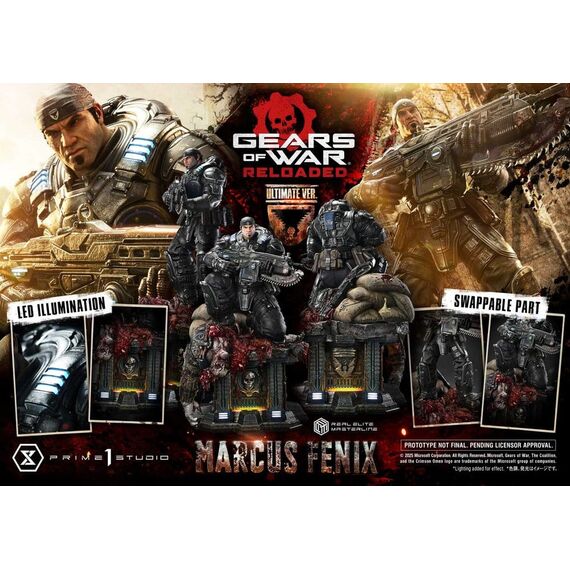 Gears of War: Reloaded Real Elite Masterline Series Statue 1/3 Marcus Fenix Ultimate Version 97 cm