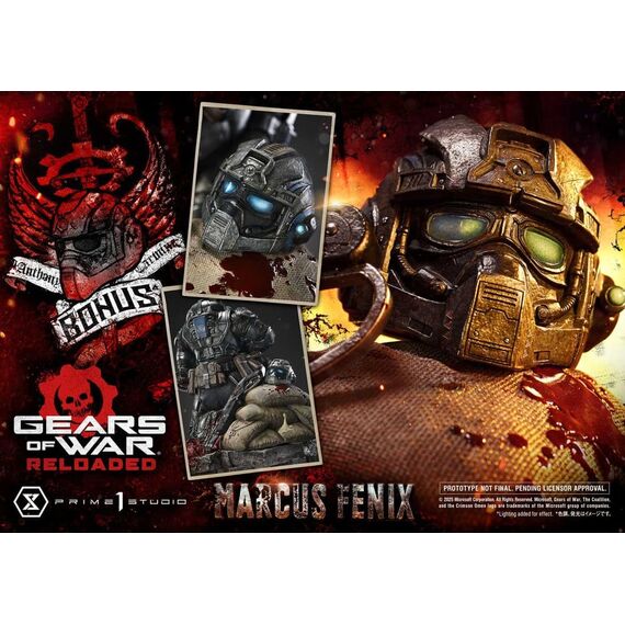 Gears of War: Reloaded Real Elite Masterline Series Statue 1/3 Marcus Fenix Ultimate Bonus Version 97 cm