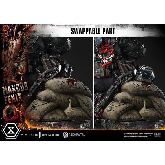 Gears of War: Reloaded Real Elite Masterline Series Statue 1/3 Marcus Fenix Ultimate Bonus Version 97 cm