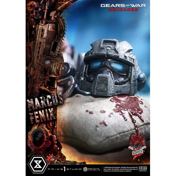 Gears of War: Reloaded Real Elite Masterline Series Statue 1/3 Marcus Fenix Ultimate Bonus Version 97 cm