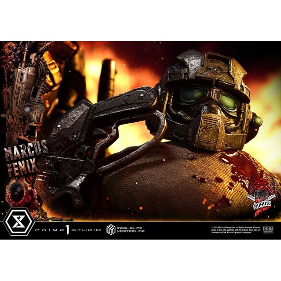 Gears of War: Reloaded Real Elite Masterline Series Statue 1/3 Marcus Fenix Ultimate Bonus Version 97 cm