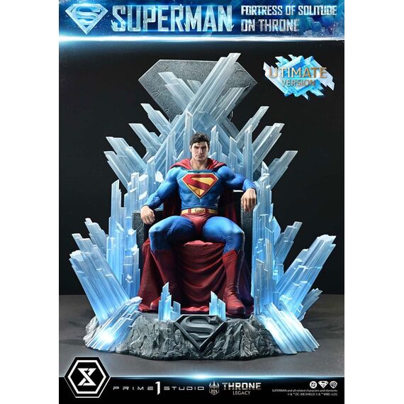 DC Comics Throne Legacy Collection Statue Statue 1/4 Superman Fortress of Solitude on Throne (Design by Gabriele Dell'Otto) Ultimate Version 52 cm