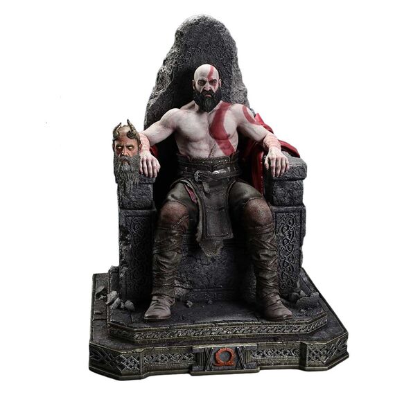 Throne Legacy God of War Series Statue 1/3 Ragnarok Master Thyself Kratos  67 cm