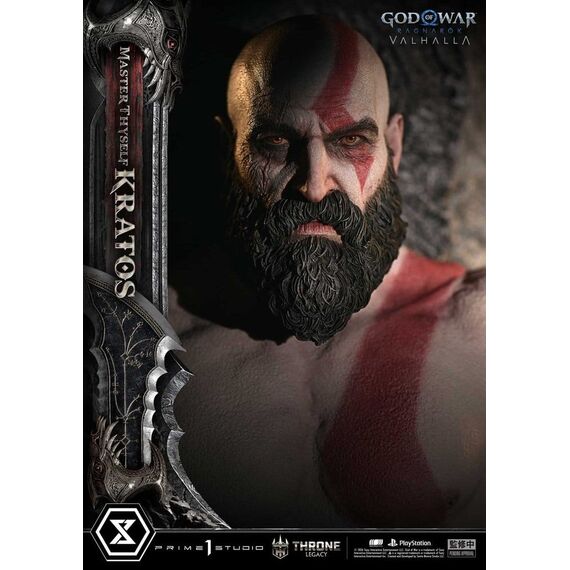 Throne Legacy God of War Series Statue 1/3 Ragnarok Master Thyself Kratos  67 cm