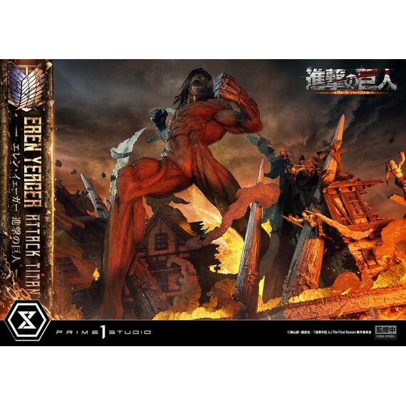 Attack on Titan (TV animation) Ultimate Diorama Masterline Statue Eren Yeager Attack Titan 81 cm