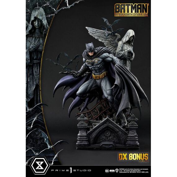 Batman Ultimate Premium Masterline Series Statue 1/4 Batman Rebirth Edition Black Deluxe Bonus Version 71 cm