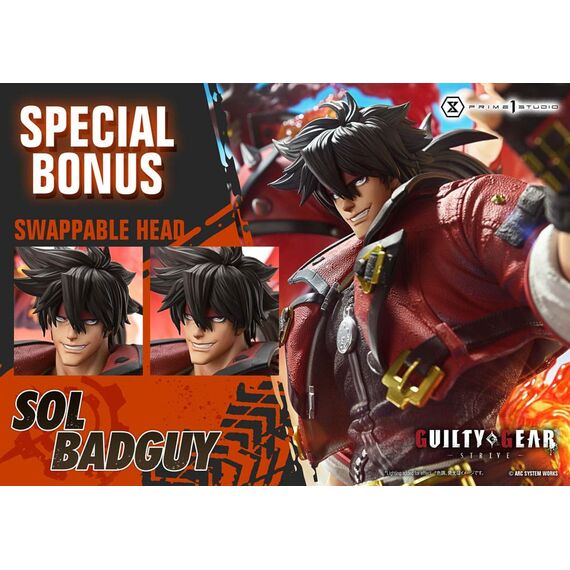Guilty Gear Strive Ultimate Premium Masterline Series Statue 1/4 Sol Badguy Bonus Version 82 cm