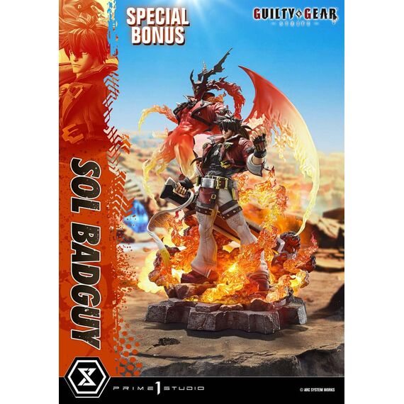 Guilty Gear Strive Ultimate Premium Masterline Series Statue 1/4 Sol Badguy Bonus Version 82 cm