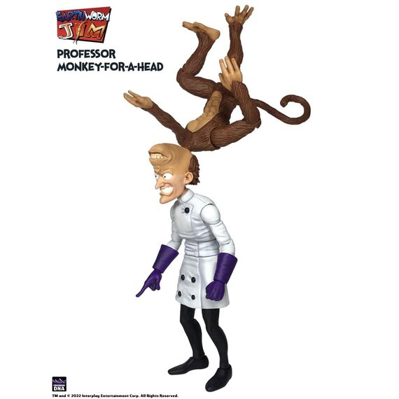 Earthworm Jim Action Figure Wave 1: Professor Monkey-For-A-Head 28 cm