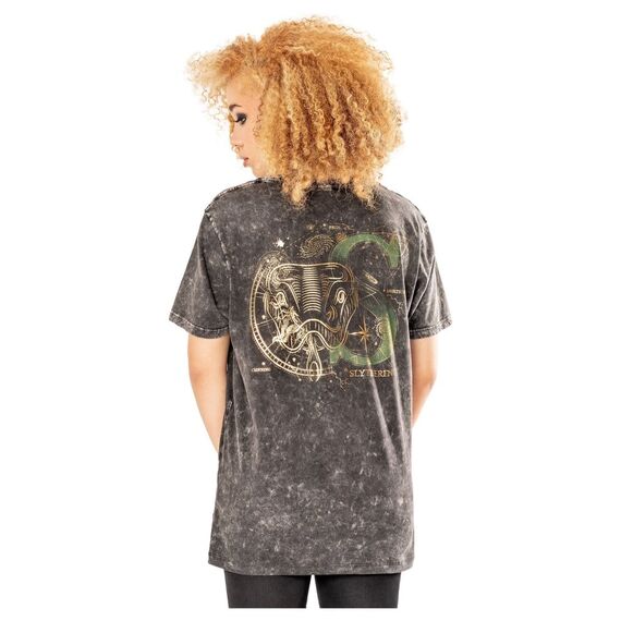 Harry Potter T-Shirt Slytherin Acid Wash Size M