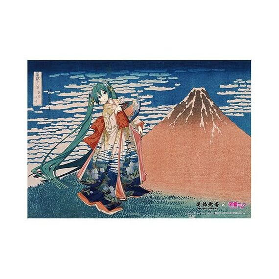 Katsushika Hokusai x Hatsune Miku Acrylic Panel Thirty-six Views of Mount Fuji Fine Wind, Clear Morning 30 cm