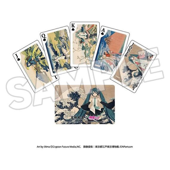 Katsushika Hokusai x Hatsune Miku Playing Cards