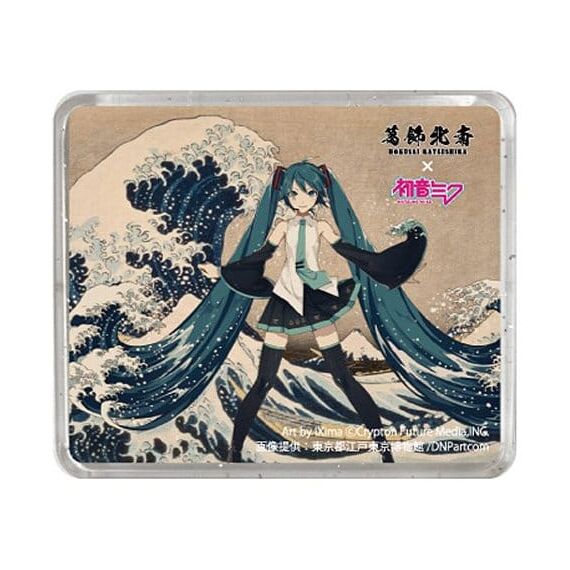 Katsushika Hokusai x Hatsune Miku 3D Magnet Thirty-six Views of Mount Fuji The Great Wave off Kanagawa