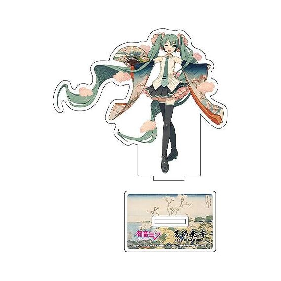 Hatsune Miku x Katsushika Hokusai iXima Die-Cut Acrylic Stand Shinagawa Gotenyama on the Tokaido 10 cm (5)