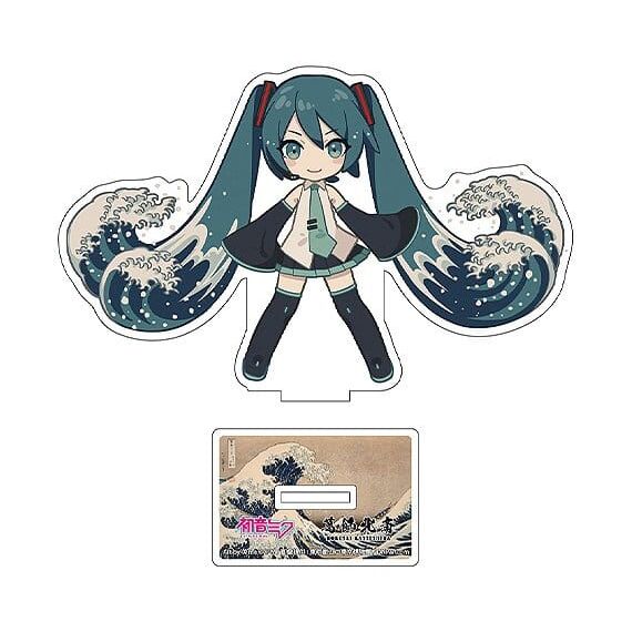 Hatsune Miku x Katsushika Hokusai iXima Die-Cut Acrylic Stand The Great Wave off Kanagawa (Chibi) 10 cm (5)