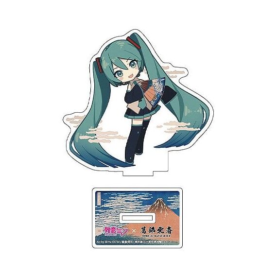 Hatsune Miku x Katsushika Hokusai iXima Die-Cut Acrylic Stand Fine Wind, Clear Morning (Chibi) 10 cm (5)