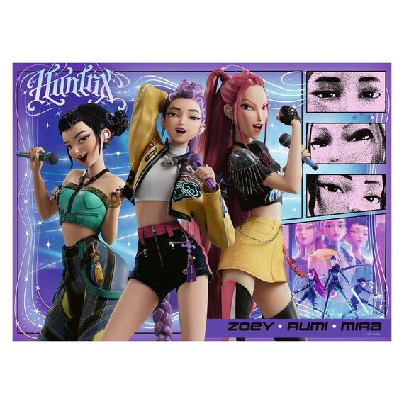 KPop Demon Hunters Children's Jigsaw Puzzle Happy fans, happy Honmoon! (100 Pieces XXL)