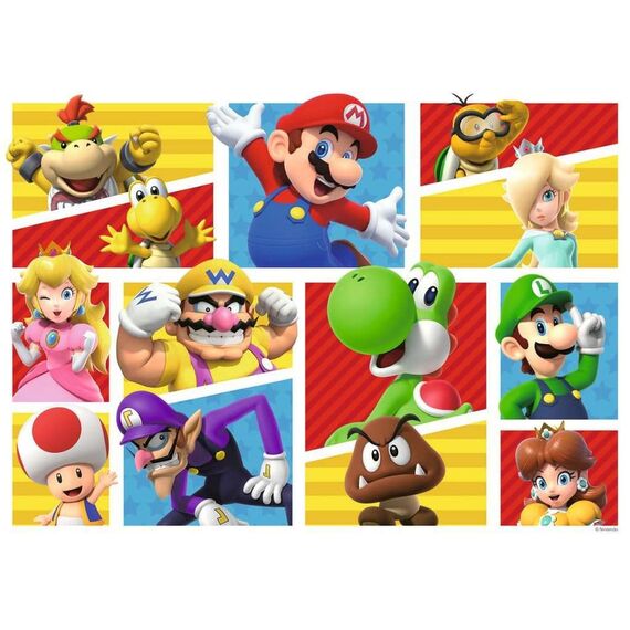 Super Mario Giant Floor Jigsaw Puzzle Mario's Friends and Foes (125 Pieces)