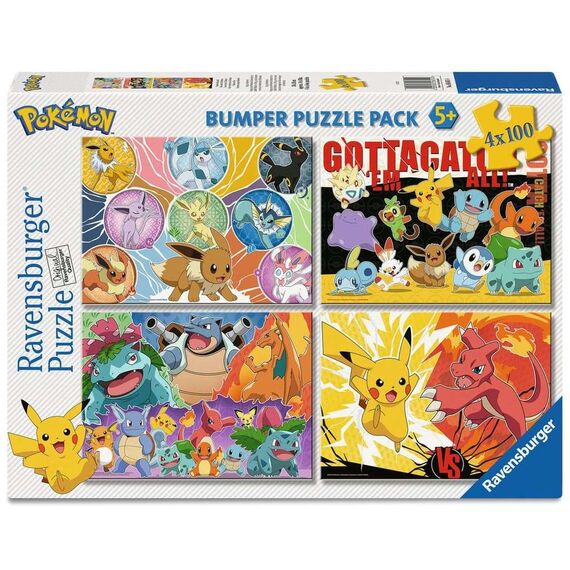 Pokémon Puzzle 4-Pack Pokémon Buddies (4x100 Pieces)
