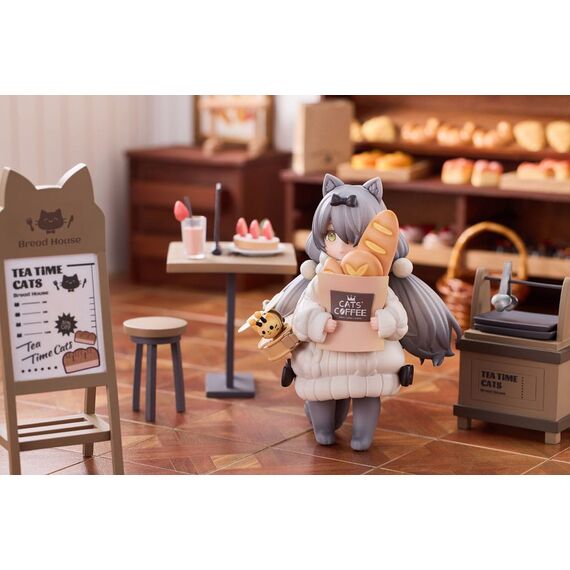 Decorated Life Collection PVC Statue Tea Time Cats - Cat Town Bakery Staff & Customer Set 12 cm