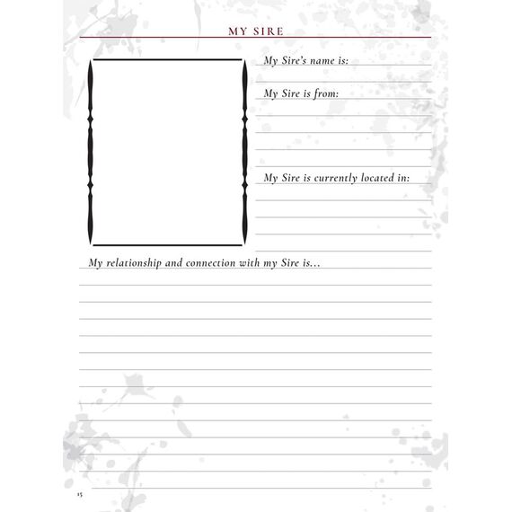 Vampire: The Masquerade 5th Edition RPG Journal Expanded Character Sheet Journal *Englische Version*