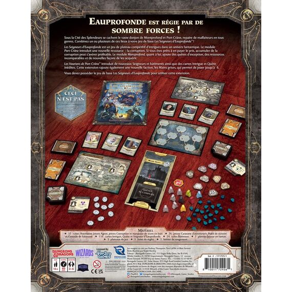 Dungeons & Dragons Board Game Lords of Waterdeep: Scoundrels of Skullport Expansion *French Version*