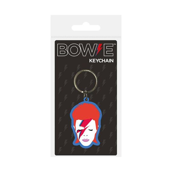 David Bowie Rubber Keychain Aladdin Sane 6 cm