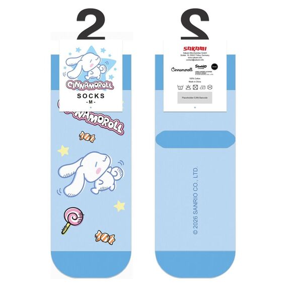 Sanrio Socks Cinnamoroll Dance Off Short 36-40