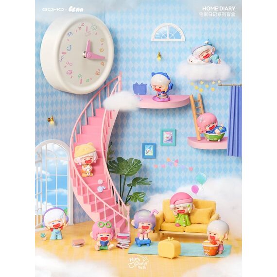Original Character Trading Figures Blind Box 8-Pack Lazy Home Diary 9 cm