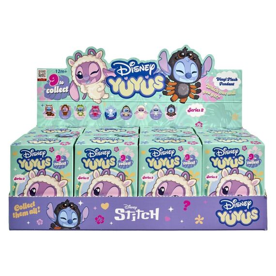 Disney YuYus Plush Key rings Wave 2 Stitch & Angel 13 cm Blindbox Display (8)