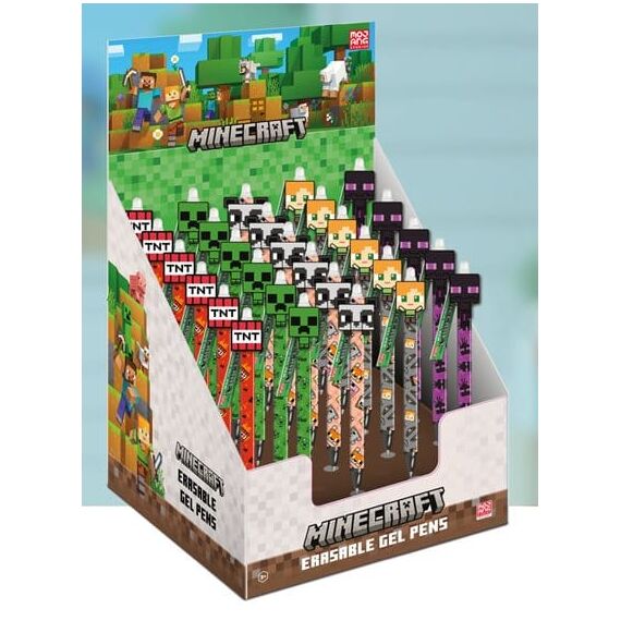 Minecraft Erasable Gel Pen Characters Display (30)