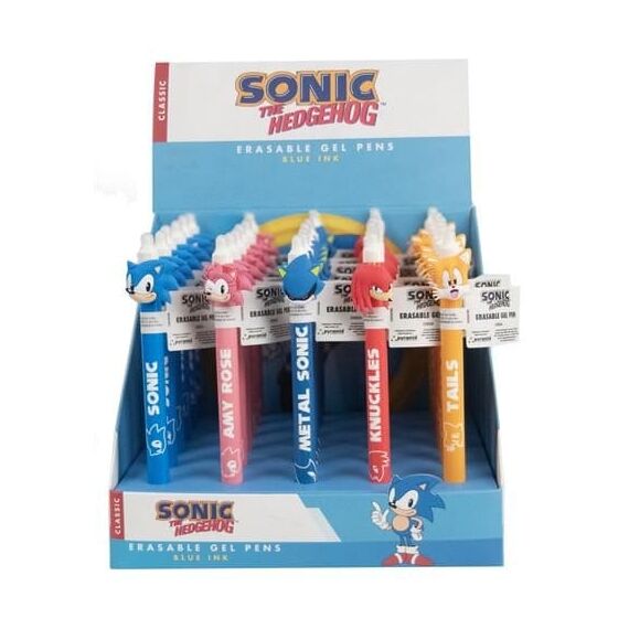 Sonic - The Hedgehog Erasable Gel Pen Characters Display (30)