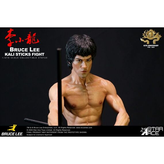 Enter the Dragon Movie Statue 1/6 Bruce Lee Kali Sticks Fight Deluxe Basement Version 30 cm