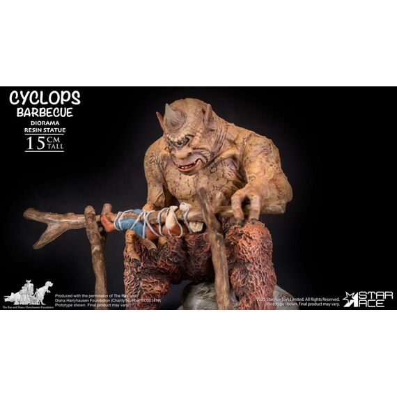 Ray Harryhausen Diorama 1/8 Cyclops Barbecue Scene 17 cm