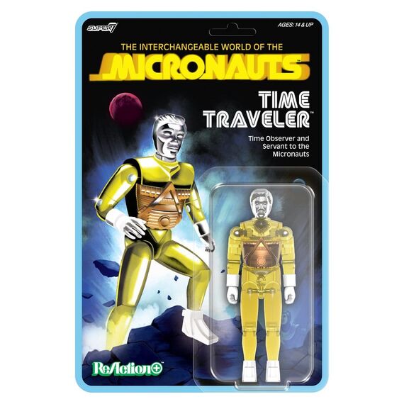 Micronauts ReAction+ Action Figure Wave 03 Time Traveler (Translucent Yellow) 10 cm